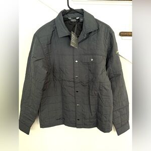 New Eddie Bauer Men's - Microsoft embroidery- Gray Quilted Shirt Jacket